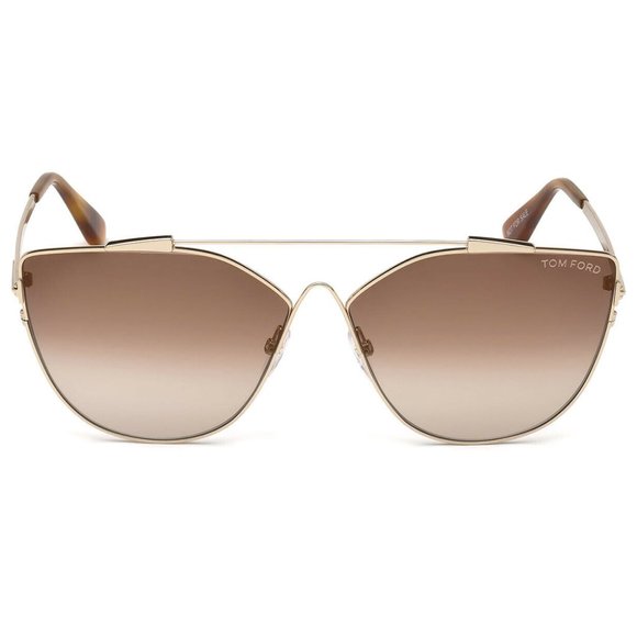 Tom Ford Cat Eye Style Brown Mirrored Lens.